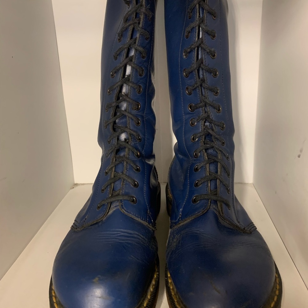 Dr. Martens Rare Vintage 90s Made in England 14 Hole Boots Blue